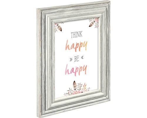 Cadre photo décoratif avec l''inscription Think Happy Be Happy