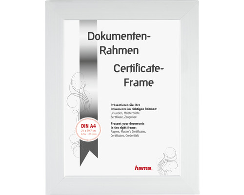 Cadre pour certificats Paris blanc 21x29,7 cm (DIN A4)
