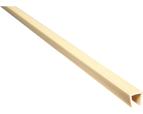 Profilé de recouvrement en U Konsta plastique 1,5 m aspect bambou Profilé en U en plastique