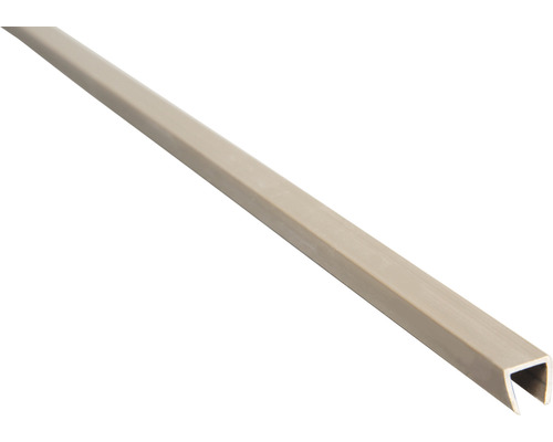 Profilé de recouvrement en U Konsta plastique 1,5 m taupe Baguette profilé en U en plastique