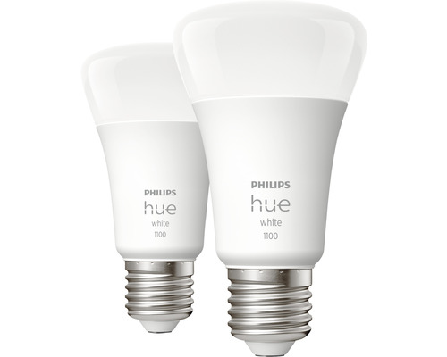 Ampoule Philips hue White à intensité lumineuse variable mat 2x