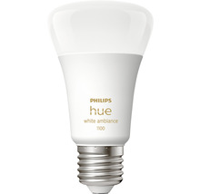 Ampoule Philips hue White Ambiance à intensité lumineuse variable mat A60 E27/8W(75W) 1100 lm 2200- 6500 K - Compatible avec SMART HOME by hornbach-thumb-0