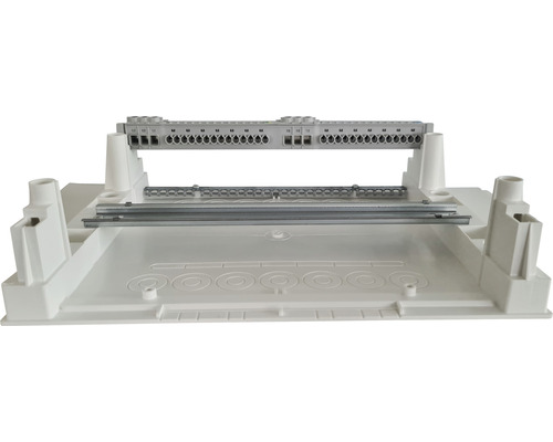 Boîtier de distribution vide avec rail de montage et bornier