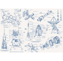 Fototapete Vlies IAX8-0016 Into Adventure Spacecraft Architecture 8-tlg. 400 x 280 cm