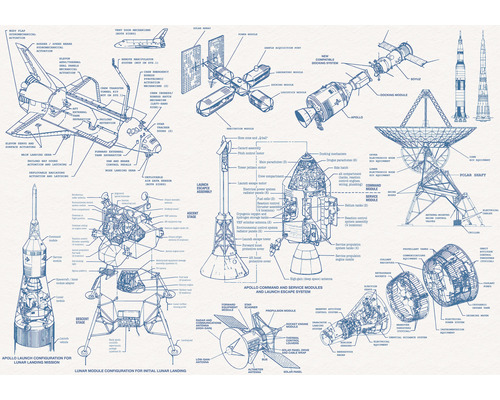 Fototapete Vlies IAX8-0016 Into Adventure Spacecraft Architecture 8-tlg. 400 x 280 cm