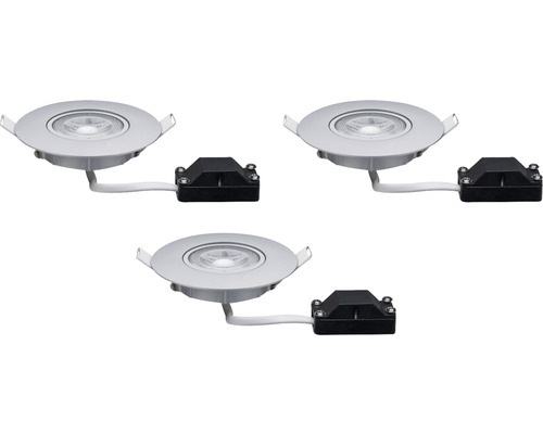 Trois spots encastrables avec boîtier de raccordement