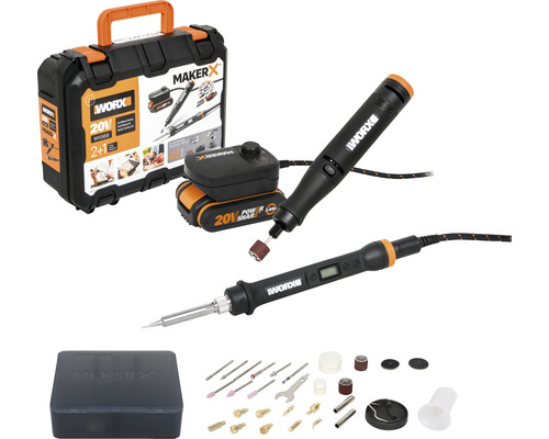 Kit double MakerX WORX WX988 comprenant un fer souder WX744 un