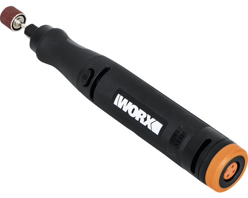 Logo Worx sur un outil multifonction sans fil avec accessoire de ponçage