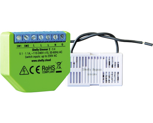 Shelly Dimmer 2 avec Shelly Bypass pour contrôler la lumière