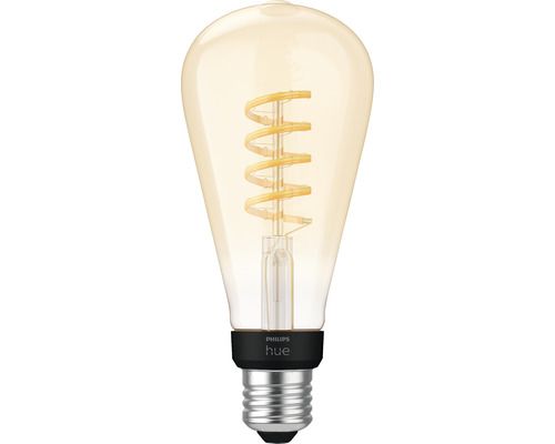 Ampoule filament Philips hue LED à intensité lumineuse variable ST72 or E27/7W 550 lm 2000-4500 K blanc chaud/blanc neutre