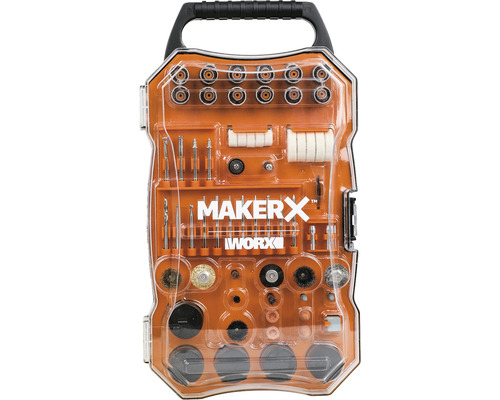 Kit d'accessoires MakerX WORX pour outil multifonction compatible avec WX739.9/WX739/WX990/WX988, 201 pces