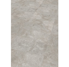 Verlegte Designbodenplatten mit Steinoptik