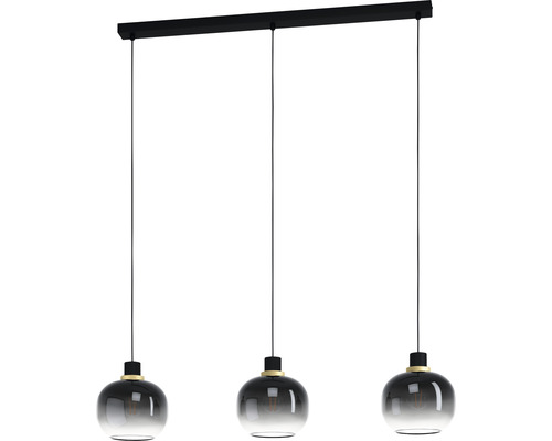 Hängeleuchte mit drei Leuchten, Glas