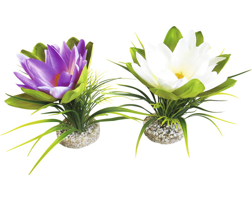 Plante en plastique sydeco Lotus Flower 18 cm-0