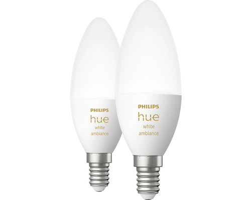 Acheter Philips Hue Ampoules White Ambiance Lampes d'extension 2x Blanc