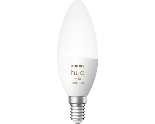 Ampoule flamme Philips hue White & Color Ambiance à intensité lumineuse  variable blanc E14 4W 320 lm blanc chaud - blanc naturel 1 pièce -  Compatible avec SMART HOME by hornbach - HORNBACH Luxembourg