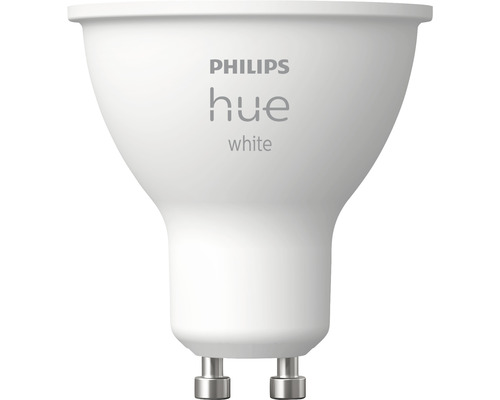 Philips hue Reflektorlampe White dimmbar weiß GU10 5,2W 400 lm warmweiß- neutralweiß 1 Stk - Kompatibel mit SMART HOME by hornbach