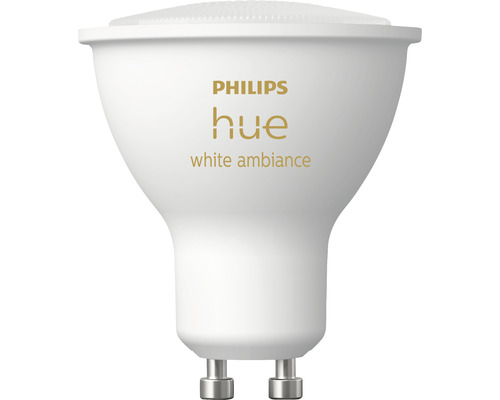 Réflecteur Philips hue White Ambiance à intensité lumineuse variable blanc  GU10 4,3W 250 lm blanc chaud- blanc naturel 1 pièce - Compatible avec SMART  HOME by hornbach - HORNBACH