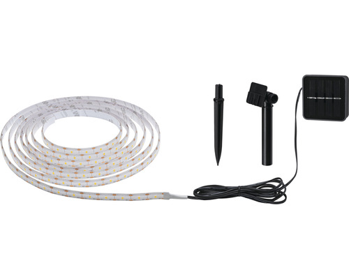 Bande LED solaire IP44 3,0 m 180 LED blanc chaud 12V