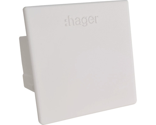 Embout Hager pour LF 40x40 mm blanc signalisation