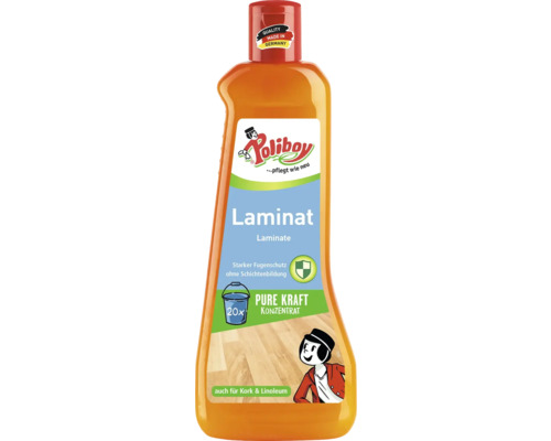 Le concentré d'entretien pour sols stratifiés Poliboy 500 ml Produit d''entretien pour stratifié Poliboy pour le nettoyage du stratifié