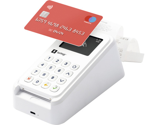 Ensemble lecteur de cartes de crédit et de débit Sumup 3G + WiFi avec chargeur; imprimante de ticket