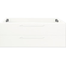 Meuble sous lavabo Somero 100 cm blanc haute brillance