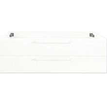 Weißer Waschtischunterschrank mit zwei Schubladen