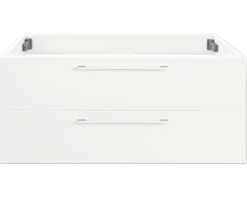 Meuble sous vasque Differnz Somero lxhxp 60 x 45 cm x 38 cm couleur de façade blanc haute brillance brillant 36.104.69 Meuble sous vasque Differnz Somero lxhxp 60 x 45 cm x 38 cm couleur de façade blanc haute brillance brillant 36.104.69