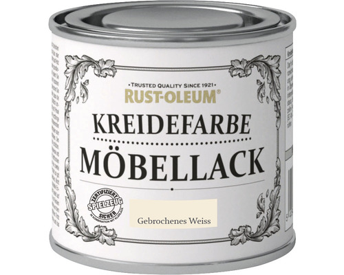 Peinture à la chaux laque pour meuble blanc cassé 125 ml Boîte de peinture pour meubles effet craie Blanc cassé de Rust-Oleum