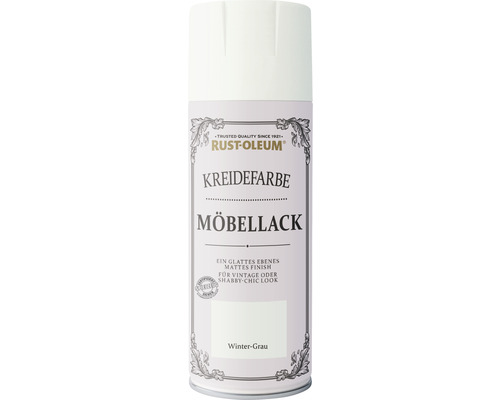 Peinture aérosol peinture à la chaux gris hivernal 400 ml Rust-Oleum peinture pour meubles couleur craie en gris hiver