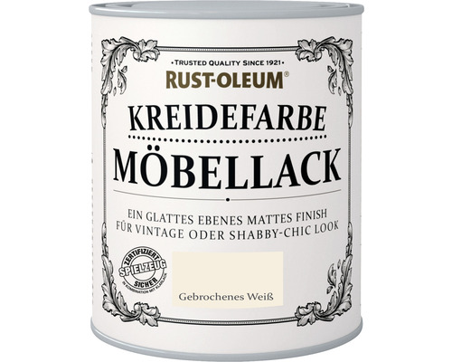 Peinture à la chaux laque pour meuble blanc cassé 750 ml Peinture à la craie pour meubles Rust-Oleum en blanc cassé