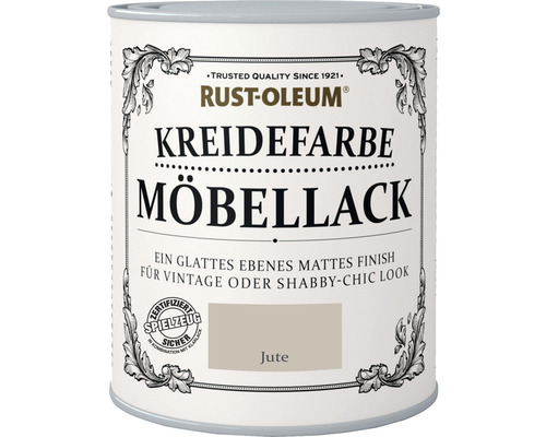 Peinture à la chaux laque pour meuble jute 750 ml Peinture à la craie pour meubles Rust-Oleum, couleur jute en bidon