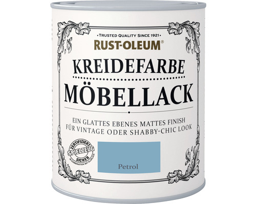 Peinture à la chaux laque pour meuble pétrole 750 ml Rust-Oleum peinture à la craie pour meubles, boîte