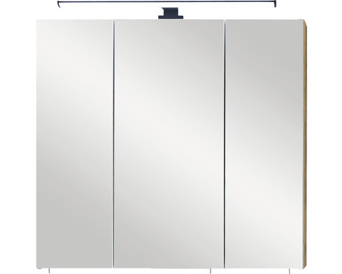 Armoire de toilette à trois portes avec éclairage