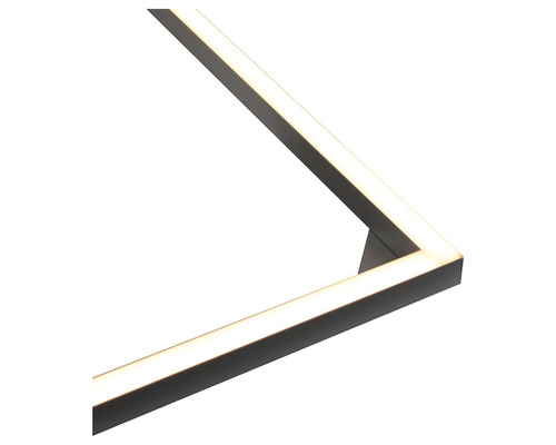 Detailaufnahme einer LED-Deckenleuchte mit rechteckigem Design