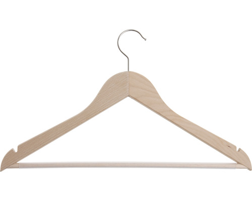 Kleiderbügel aus Holz mit Metallhaken