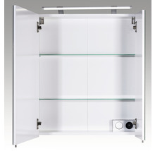Armoire de toilette Möbelpartner Dorina 60 x 15,8 x 75 cm blanc 2 portes