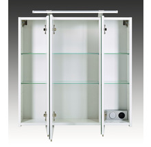 Spiegelschrank Möbelpartner Dorina 80 x 15,7 x 75 cm weiß 3-türig