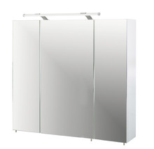 Spiegelschrank Möbelpartner Dorina 80 x 15,7 x 75 cm weiß 3-türig