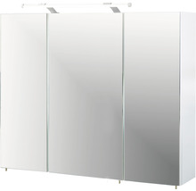 Spiegelschrank Möbelpartner Dorina 90 x 16 x 75 cm weiß 3-türig
