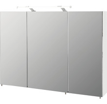 Spiegelschrank Möbelpartner Dorina 100 x 16 x 75 cm weiß 3-türig