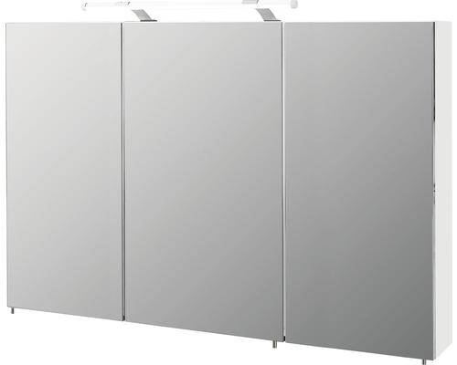 Armoire de toilette Möbelpartner Dorina 120 x 16 x 75 cm blanc 3 portes