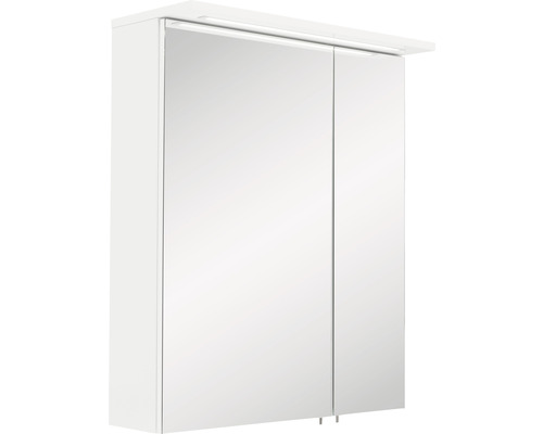 Armoire de toilette blanche avec éclairage pour la salle de bains