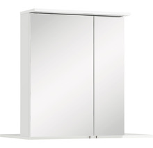 Armoire de toilette Möbelpartner Profil 60 x 15,8 x 75 cm blanc 2 portes