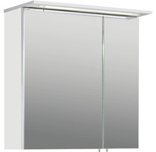 Armoire de toilette Möbelpartner Profil 60 x 15,8 x 75 cm blanc 2 portes