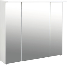 Spiegelschrank Möbelpartner Profil 80,5 x 16 x 72,3 cm weiß 3-türig