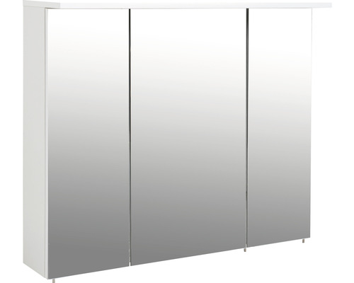 Armoire de toilette Möbelpartner Profil 90 x 16 x 72,3 cm blanc 3 portes