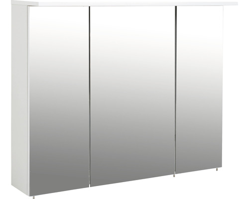 Armoire de toilette Möbelpartner Profil 100,5 x 16 x 72,3 cm blanc 3 portes Armoire de toilette à trois portes pour la salle de bains