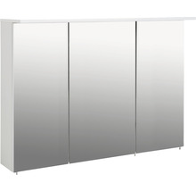 Spiegelschrank Möbelpartner Profil 120,5 x 16 x 72,3 cm weiß 3-türig